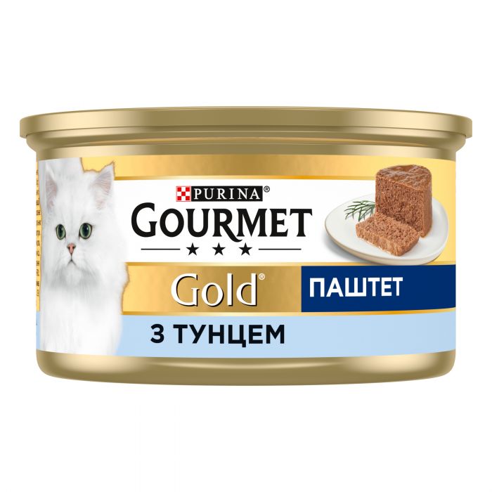 Вологий корм для дорослих котів Purina GOURMET Gold паштет з тунцем 85 г