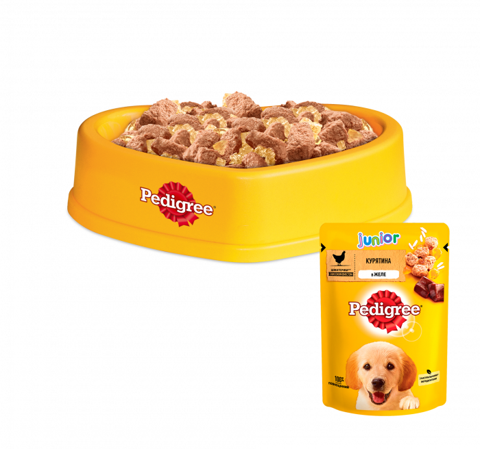Влажный корм Pedigree для щенков Курица с рисом в желе 100 г