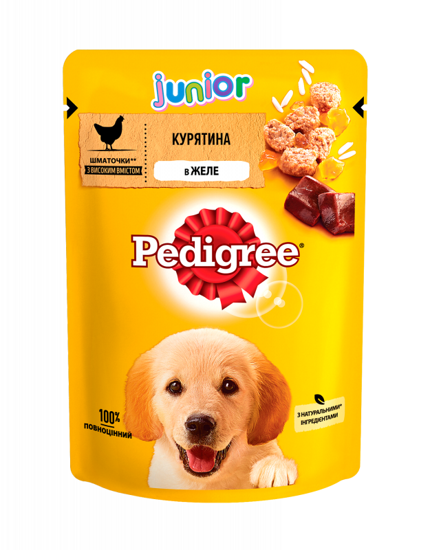 Влажный корм Pedigree для щенков Курица с рисом в желе 100 г