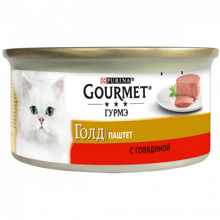 Вологий корм для дорослих котів Purina Gourmet Gold паштет з яловичиною 85 г