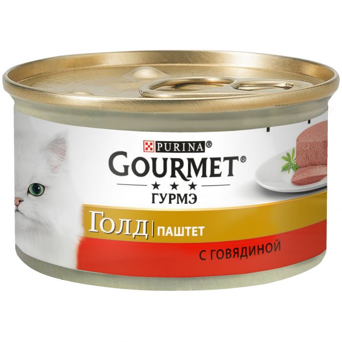 Вологий корм для дорослих котів Purina Gourmet Gold паштет з яловичиною 85 г